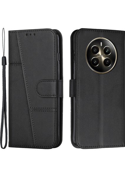 Realme 12 Pro/12 Pro Plus 5g Kılıf Pu Deri Flip Kitap Standı Koruyucu Telefon Kapağı (Yurt Dışından)