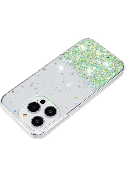 iPhone 16 Pro Sparkle Payetler Parlak Epoksi Tpu Telefon Kapağı (Yurt Dışından)