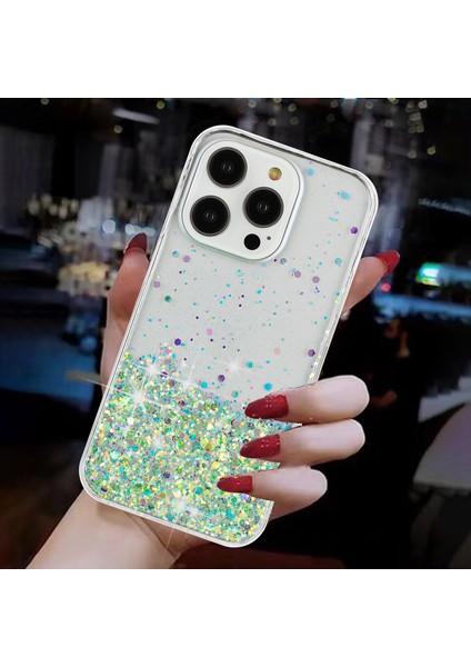 iPhone 16 Pro Sparkle Payetler Parlak Epoksi Tpu Telefon Kapağı (Yurt Dışından)