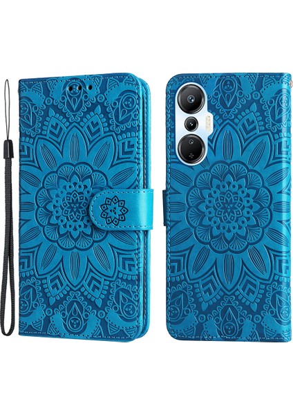 Infinix Hot 20S 4g Pu Deri Ayçiçeği Baskılı Telefon Kılıfı Stand Cüzdan Sıralamaya Dayanıklı Cep Telefon Kapağı Kayışlı (Yurt Dışından)