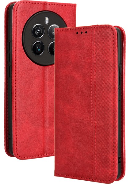 Realme 12 Pro 5g/12 Pro Plus 5g Kılıf Darbeye Dayanıklı Tpu Kabuk Deri Retro Doku Telefon Kapağı (Yurt Dışından)