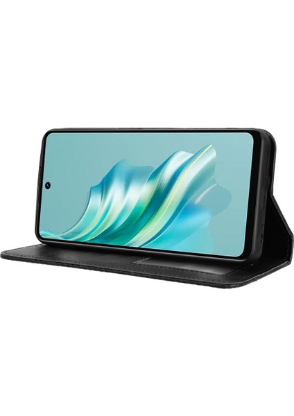 Tecno Spark 20 Künye Retro Pu Deri Standı Cüzdan Kapağı (Yurt Dışından)
