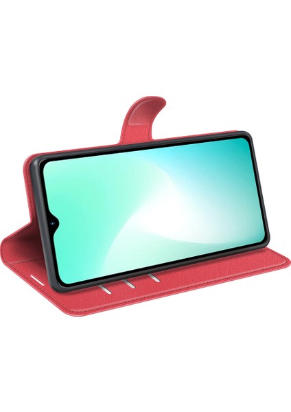Infinix Hot 11 Play Litchi Texture Pu Deri Cüzdan Anti-Drop Shell Flip Stand Telefon Kılıfı (Yurt Dışından)