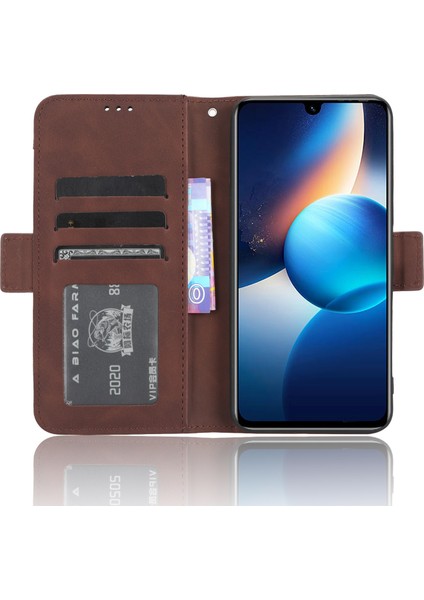 Infinix Zero 20 4g X6821 Stand Vakası Önleyici Pu Deri Kapağı Cüzdan Telefon Kılıfı (Yurt Dışından)