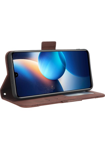 Infinix Zero 20 4g X6821 Stand Vakası Önleyici Pu Deri Kapağı Cüzdan Telefon Kılıfı (Yurt Dışından)