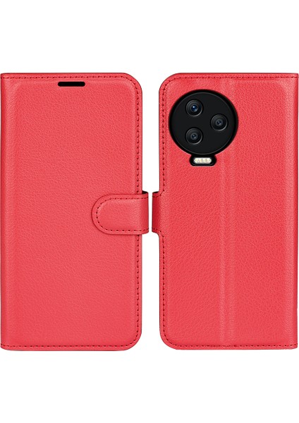Infinix Note 12 Pro 4g Önleme Önleme Pu Deri Deri Cüzdan Kabuk Flip Stand Litchi Doku Telefon Kılıfı Kapak (Yurt Dışından)