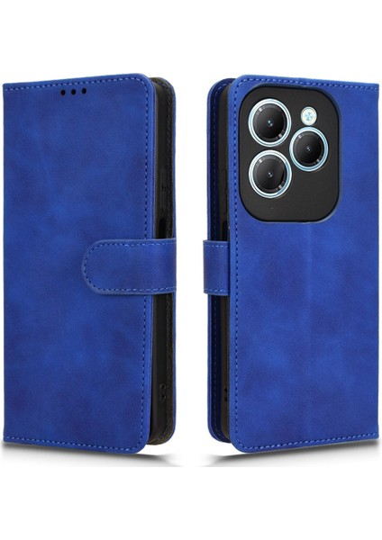 Infinix Hot 40 Kasa Yumuşak Dokunuşlu Pu Deri Flip Stant Kartı Yuvaları Telefon Koruma Kapağı (Yurt Dışından)