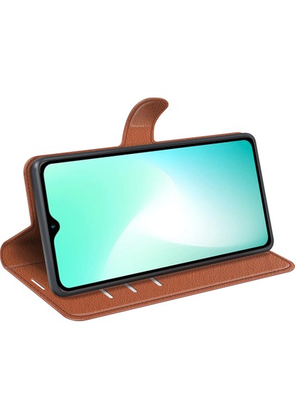 Infinix Hot 11 Play Litchi Texture Pu Deri Cüzdan Anti-Drop Shell Flip Stand Telefon Kılıfı (Yurt Dışından)