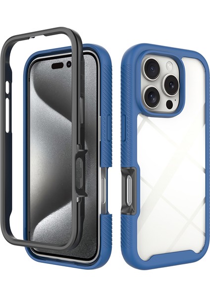 iPhone 16 Pro Düşme Önleyici Pc+Tpu Telefon Kılıfı (Yurt Dışından)