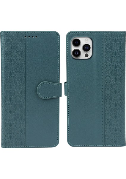 iPhone 16 Pro Max Manyetik Tokalı Deri Telefon Kılıfı (Yurt Dışından)