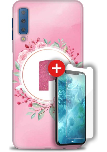 Samsung Galaxy A7 2018 Hd Baskılı Kılıf + Mat Nano Ekran Koruyucu A (56)