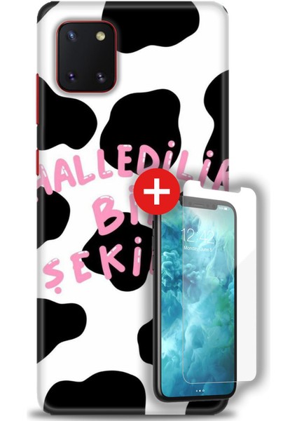 Samsung Galaxy A81 / Note 10 Lite Hd Baskılı Kılıf + Mat Nano Ekran Koruyucu C (8)
