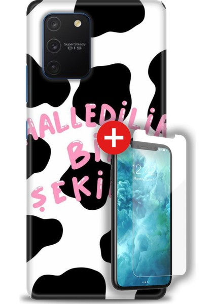 Samsung Galaxy A91 / S10 Lite Hd Baskılı Kılıf + Mat Nano Ekran Koruyucu C (8)