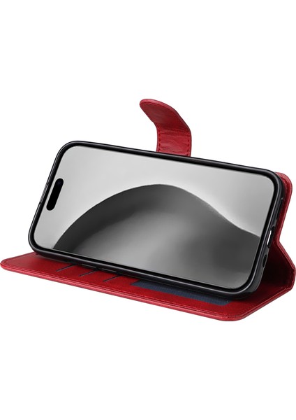 iPhone 16 Pro Max Kart Yuvası Deri Cüzdan Telefon Kılıfı (Yurt Dışından)