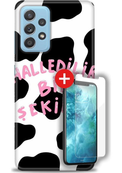 Samsung Galaxy A52 Hd Baskılı Kılıf + Mat Nano Ekran Koruyucu C (8)