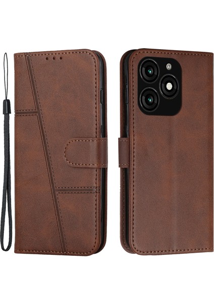 Tecno Spark 20 Flip Pu Deri Telefon Kılıfı Standlı Cüzdan (Yurt Dışından)