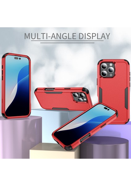 iPhone 16 Pro Max Arada Darbeye Dayanıklı Tpu+Pc Telefon Kapağı (Yurt Dışından)