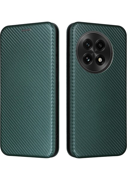 Oneplus 13 Karbon Fiber Doku Damla Korumalı Pu Deri Telefon Kapağı (Yurt Dışından)