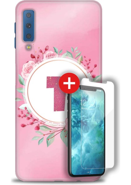 Samsung Galaxy A7 2018 Hd Baskılı Kılıf + Mat Nano Ekran Koruyucu A (58)