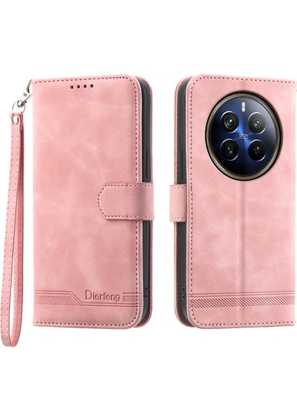 Realme 12 Pro/12 Pro Plus 5g Hatları Baskılı Cüzdan Kılıf Telefon Standı Kapağı (Yurt Dışından)