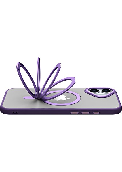 iPhone 16 Manyetik Tpu+Akrilik Kickstand Telefon Kapağı (Yurt Dışından) modelleri