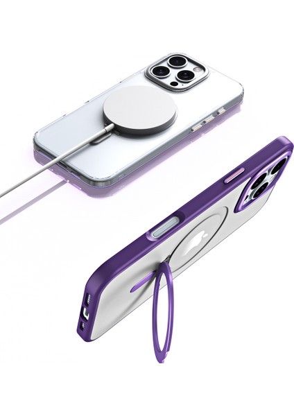iPhone 16 Pro Manyetik Düşme Önleyici Tpu+Akrilik Kickstand Telefon Kapağı (Yurt Dışından) fiyatları