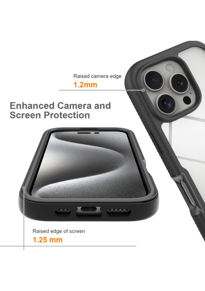 iPhone 16 Pro Düşme Önleyici Pc+Tpu Telefon Kılıfı (Yurt Dışından) modelleri