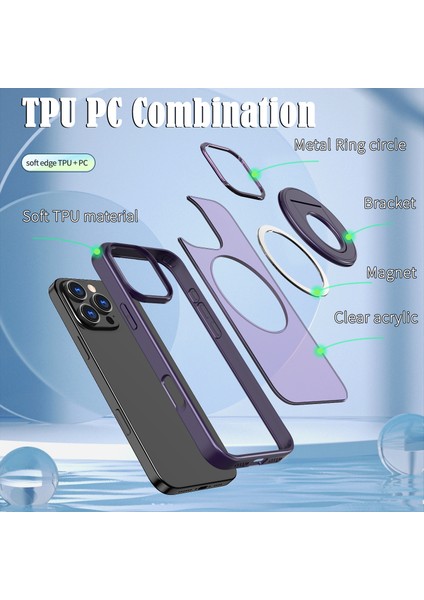 iPhone 16 Pro Tpu+Pc Kickstand Telefon Kılıfı Magsafe ile Uyumlu (Yurt Dışından) fırsatları