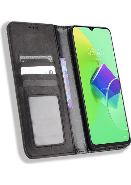 Tecno Spark 9 Pro 4g / Spark 9t 4g Retro Doku Pu Deri Kapak (Yurt Dışından)