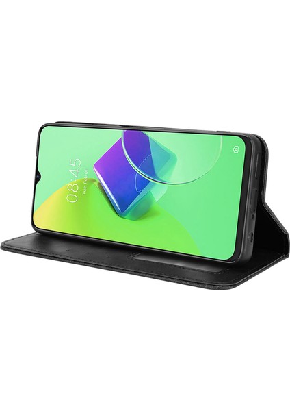 Tecno Spark 9 Pro 4g / Spark 9t 4g Retro Doku Pu Deri Kapak (Yurt Dışından)