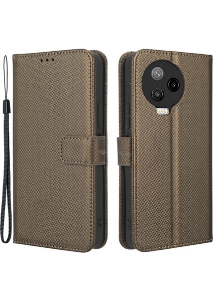 Infinix Note 12 Pro 4g X676B Tamamen Sarılmış Doku Pu Deri Deri Stand Manyetik Toka Kılıf Cüzdan Telefon Kapağı (Yurt Dışından)