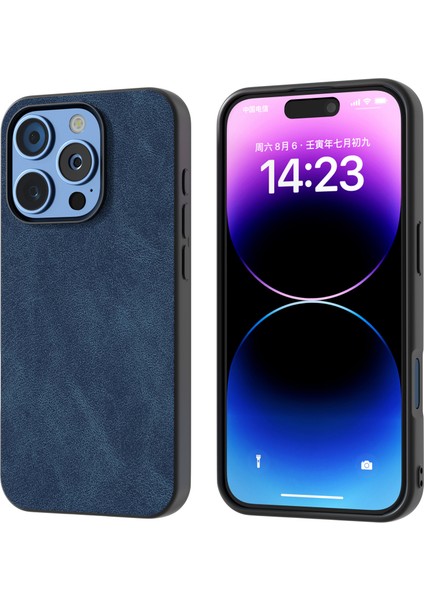 iPhone 16 Pro Max Pu Deri Pc Tpu Telefon Kapağı (Yurt Dışından)