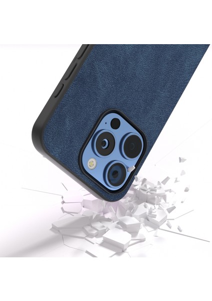 iPhone 16 Pro Max Pu Deri Pc Tpu Telefon Kapağı (Yurt Dışından)