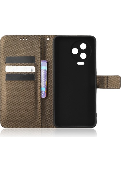 Infinix Note 12 Pro 4g X676B Tamamen Sarılmış Doku Pu Deri Deri Stand Manyetik Toka Kılıf Cüzdan Telefon Kapağı (Yurt Dışından)