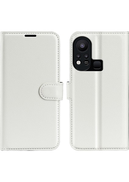 Infinix Hot 11S Telefon Kapağı, Pu Deri Cüzdan Önleme Önleyici Kabuk Flip Stant Litchi Doku Telefon Kasası (Yurt Dışından)