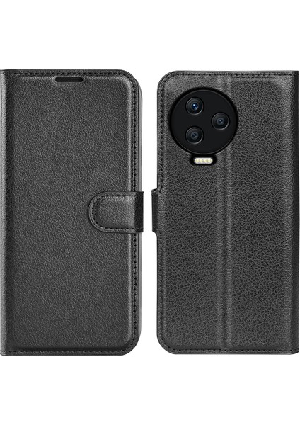 Infinix Note 12 Pro 4g Önleme Önleme Pu Deri Deri Cüzdan Kabuk Flip Stand Litchi Doku Telefon Kılıfı Kapak (Yurt Dışından)