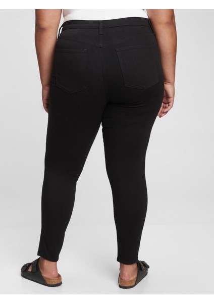 Kadın Siyah High Rise True Skinny Washwell™ Jean Pantolon