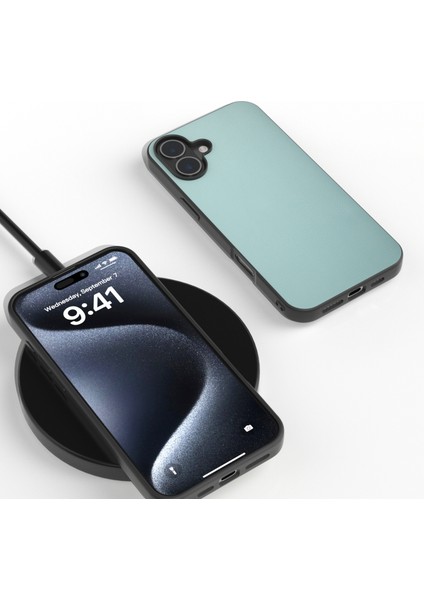 iPhone 16 Plus Çizilmez Deri Kaplamalı Tpu+Pc Telefon Kapağı (Yurt Dışından)