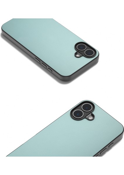 iPhone 16 Plus Çizilmez Deri Kaplamalı Tpu+Pc Telefon Kapağı (Yurt Dışından)