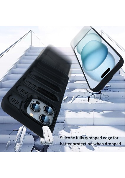 iPhone 16 Pro Max Kickstand Hava Yastıkları Anti-Drop Tpu+Pc Telefon Kapağı (Yurt Dışından)