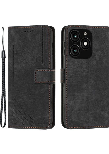 Tecno Spark 20 Skin Touch Cüzdan Kılıf Pu Deri Standlı Flip Telefon Kapağı (Yurt Dışından)