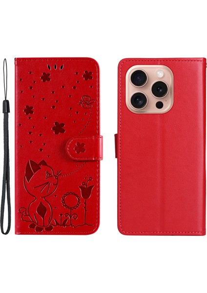 iPhone 16 Pro Pu Deri Telefon Kılıfı (Yurt Dışından)