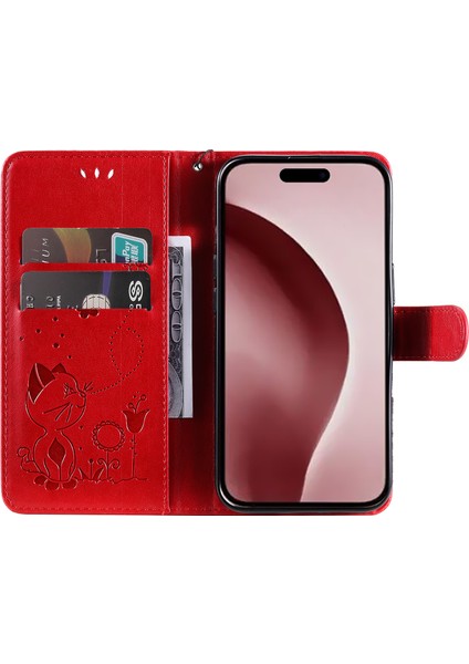 iPhone 16 Pro Pu Deri Telefon Kılıfı (Yurt Dışından)