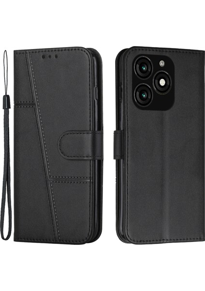 Tecno Spark 20 Flip Pu Deri Telefon Kılıfı Standlı Cüzdan (Yurt Dışından)