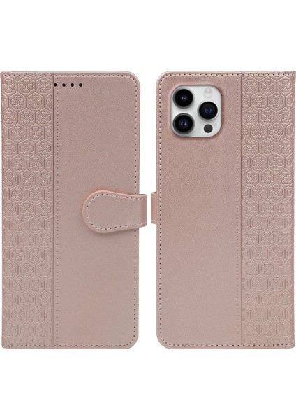 iPhone 16 Pro Max Manyetik Tokalı Deri Telefon Kılıfı (Yurt Dışından)