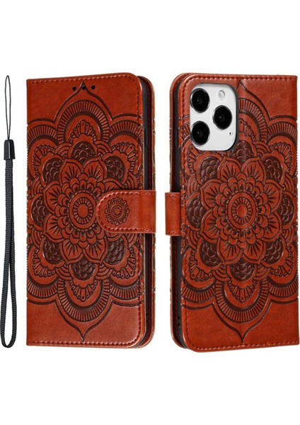 iPhone 16 Pro Max Pu Deri Cüzdan Telefon Kılıfı (Yurt Dışından)