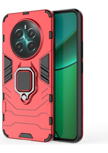 Realme 12/12 Plus 5g Kılıf Halkası Kickstand Pc+Tpu Çizilmez Telefon Kapağı (Yurt Dışından)