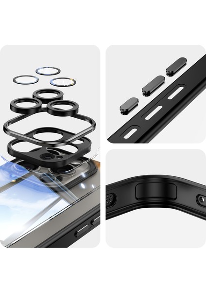 iPhone 16 Pro Max Düşmeye Dayanıklı Tpu + Akrilik Koruyucu Telefon Kapağı (Yurt Dışından)