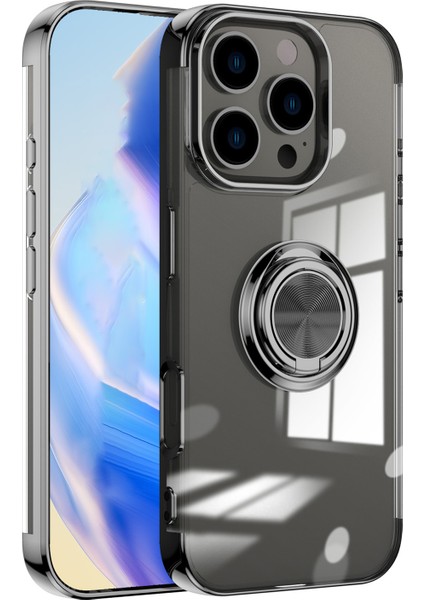 iPhone 16 Pro Elektro Kaplama Kickstand Tpu Telefon Kapağı (Yurt Dışından)