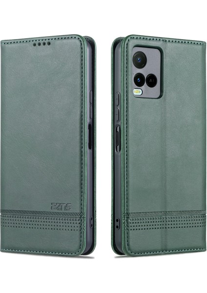 Vivo Y21/Y33S Tasarımı Manyetik Otomatik Kapanış Pu Deri Telefon Kılıfı (Yurt Dışından)